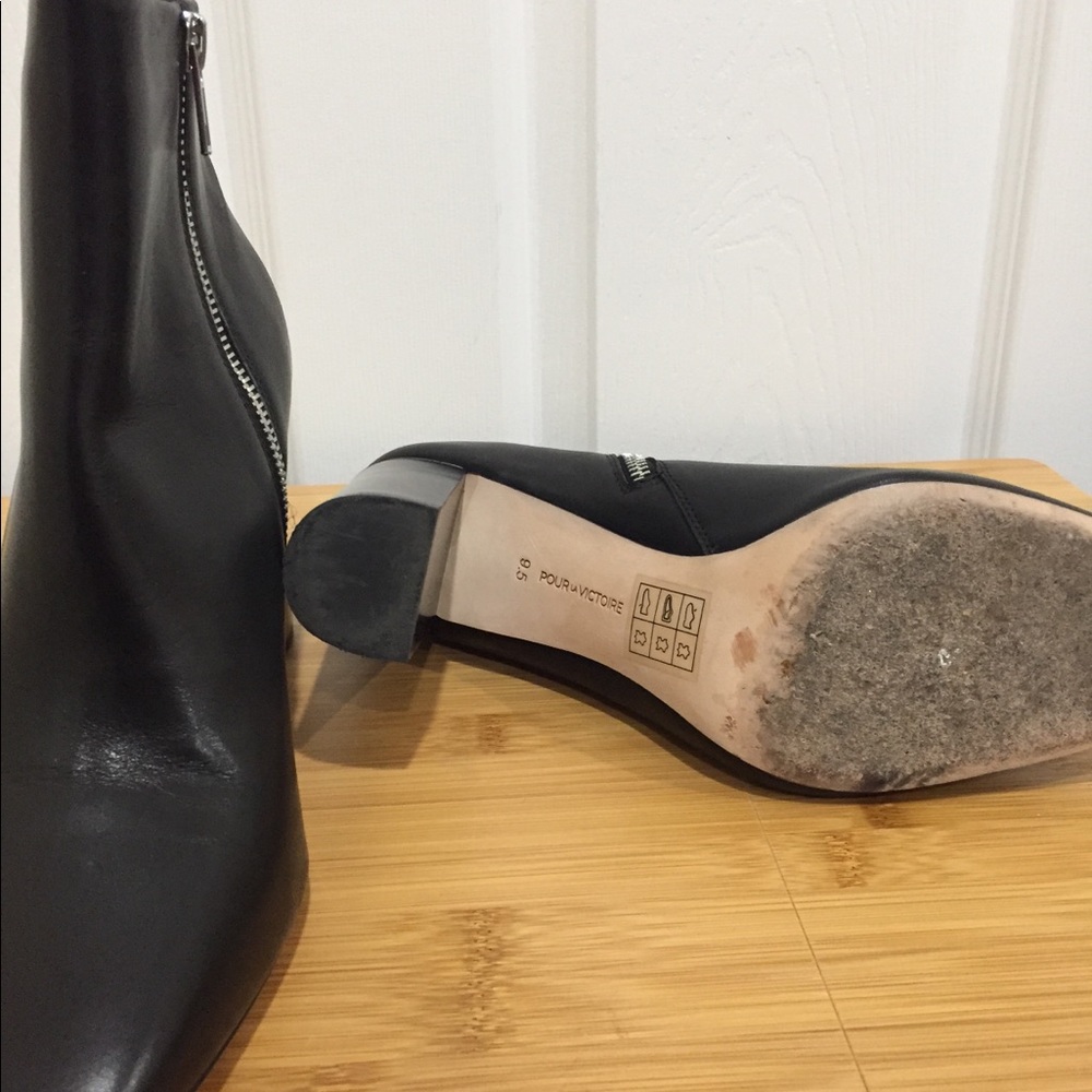 POUR LA VICTOIRE Black Rickie Booties sz 9.5 - Picture 6 of 6